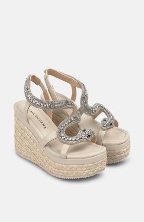 Alma En Pena Mid Wedge With Snake in White at Nordstrom, Size 40