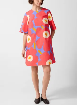 Marimekko Womens Kukkiva Unikko poplin dress