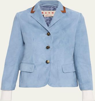 Marni Baby Suede Single-Breasted Jacket