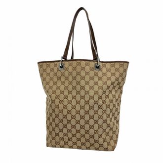 Gucci Brown Canvas Tote Bag (Pre-Owned)