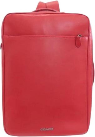 Coach Pre-owned Leren Rugzak - Heren - Vintage Rugzakken - Rood - ONE Size - Leer - Vintage
