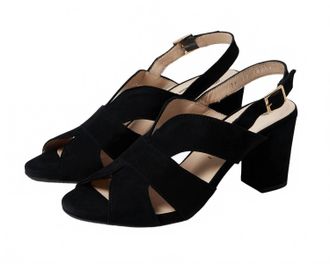 Eric Michael Womens Lark Heeled Sandal In Black