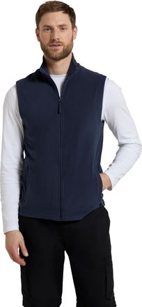 Mountain Warehouse Alder Mens Gilet - Lightweight Body Warmer, Comfortable Gilet Vest, Quick Drying Fleece, Zip Up Spring Summer Coat - Perfect Choice for Layering Dark 