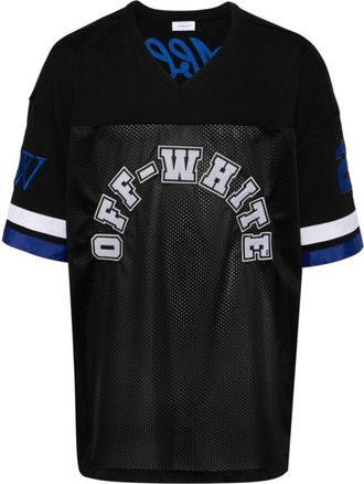 Off-white Black White Logo-applique Panelled T-shirt
