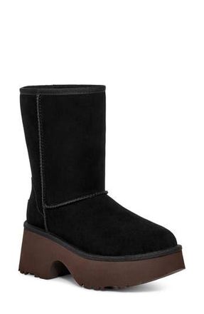 UGG Classic New Heights Short Boot in Black at Nordstrom Rack, Size 12