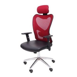 Hhg Silla De Oficina Profesional Atlanta, Silla Giratoria Ejecutiva Silla De Escritorio, Imitaci&oacute;n De Cuero, Rojo