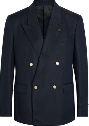 Lardini Double-breasted Cashmere and Wool-blend Blazer - Navy - 52 (IT52 / XL)