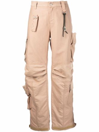 Diesel cotton-linen twill cargo pants - women - Cotton/Linen/Flax/Cotton - 27 - Neutrals