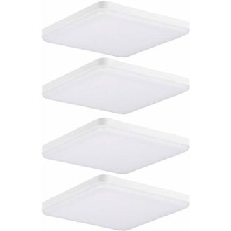 ETC Shop Set di 4 led alu pannello a soffitto luce incorporata bianco soggiorno camera da letto sala da lavoro illuminazione lampada da sala