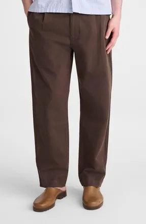 Madewell Pleated Chino Pants in Chocolate at Nordstrom, Size 33