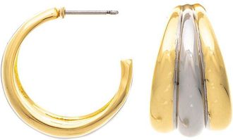 Rivka Friedman Plated Hoop Earrings