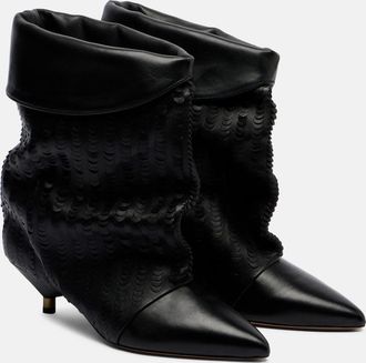 Isabel Marant Edrika 45 laser-cut leather ankle boots