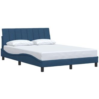 vidaXL Cama Sin Colch&oacute;n Tela Azul 140x190 Cm Vidaxl
