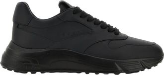 Hogan Hyperlight + Timbr Black Calfskin Lace-Up Sneakers
