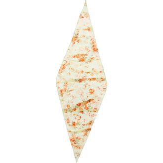 Alexander McQueen Floral Creased Silk Scarf in Acqua at Nordstrom