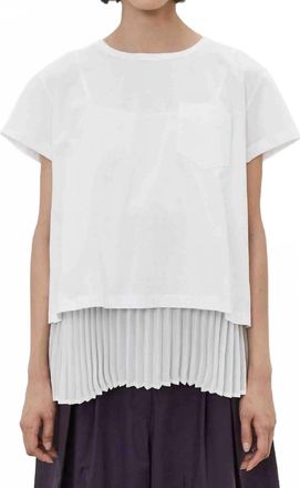 Meimeij Short Sleeve Layered Blouse In White