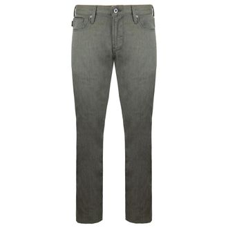 Emporio Armani Slim Fit Mens Jeans - Dark Green Cotton - Size 30 (Waist)