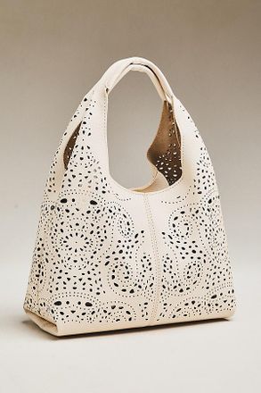 Melie Bianco Perforated Mini Hand Bag