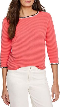 Nic+Zoe NIC+ZOE Ottoman Stitched Sweater