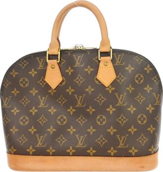 Louis Vuitton Alma Handbag Monogram Canvas Brown Canvas Handbag (Pre-Owned)