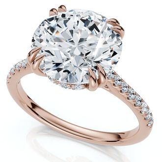 Pompeii3 Certified 4.38Ct Annabel Diamond Engagement Ring 14k Gold Lab Grown