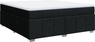 vidaXL Vidaxl - Cama Box Spring Con Colch&oacute;n Tela Negro 180x200 Cm