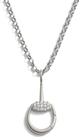 Awe Inspired Horsebit Charm Link Pendant Necklace in 925 Sterling Silver at Nordstrom