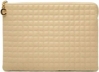 Celine Pre-owned Vintage Clutch - Dames - Vintage Clutch - Beige - ONE Size - Leer - Vintage