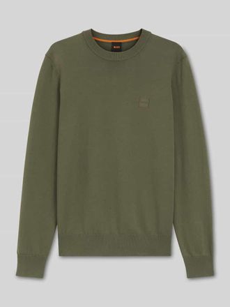 Boss Orange by Hugo Boss BOSS Orange Regular Fit Strickpullover aus Baumwoll-Kaschmir-Mix in Khaki, Größe XXL