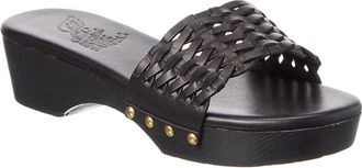 Ancient Greek Sandals Open Woven Leather Clog