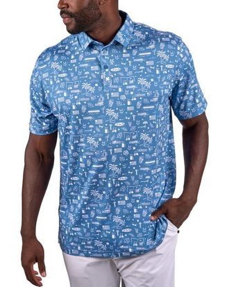 Black Clover Vacation Nation Polo in Moody Blue at Nordstrom, Size Xx-Large