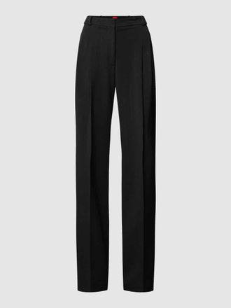 HUGO BOSS Hose mit B&uuml;gelfalten Modell Havira in Black, Gr&ouml;&szlig;e 42