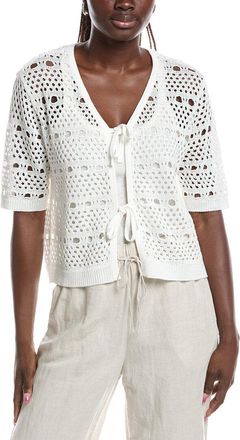 Joseph Ribkoff Open Knit Tie Front Cardigan