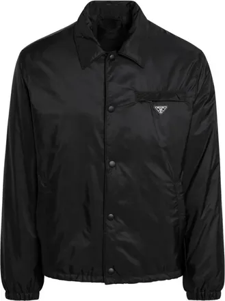 Prada Jassen, Heren, Zwart, M, Nylon, Re-Nylon Blouson Jacket