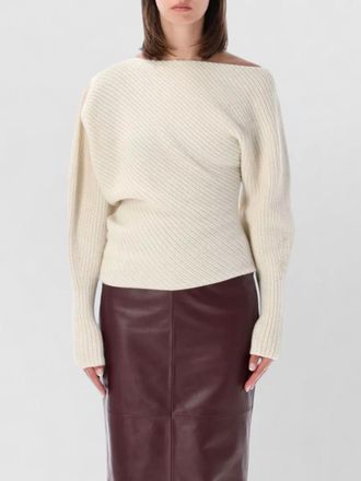 Alberta Ferretti ribbed asymmetric wool silk cashmere sweater