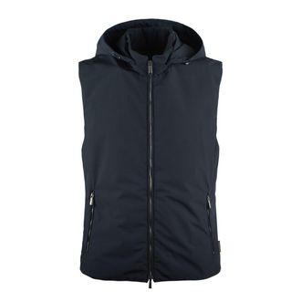 Moorer Luis Blue Hooded Vest