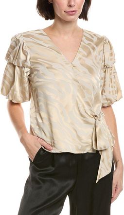 Vince Camuto Double Bubble Sleeve Wrap Top