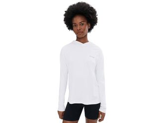 Columbia PFG Solar Stream II Hoodie Womens Sweatshirt White : 2XL, Elastane/Polyester