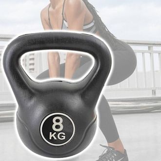Trade Shop Trade Shop - Manubrio Kettlebell Da 8 Kg Peso Con Maniglia Ginnastica Fitness Ergonomico