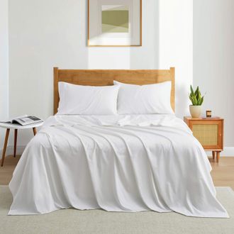 Puredown Organic Bamboo Twill Bed Sheet Set with Soft Breathable 150 GSM Fabric