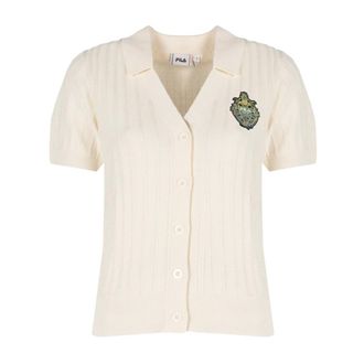 Fila Gebreid vest - Dames - Truien - Beige - Maat: S Zijde