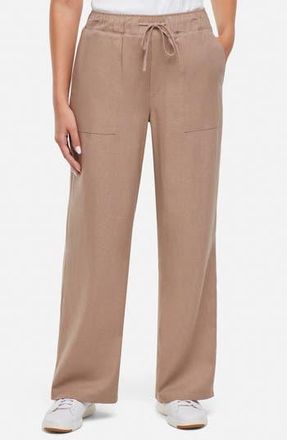 Three Dots Linen Wide Leg Pants in Portabella at Nordstrom Rack, Size X-Large
