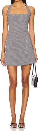 Frankies Bikinis West Cotton Wrap Mini Dress In Morning Gingham