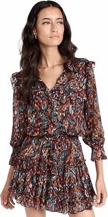 Misa Vittoria Mini Dress In Peacock