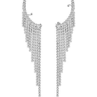 Paco Rabanne Tiered Crystal Ear Crawlers in M064 Silver/Crystal at Nordstrom