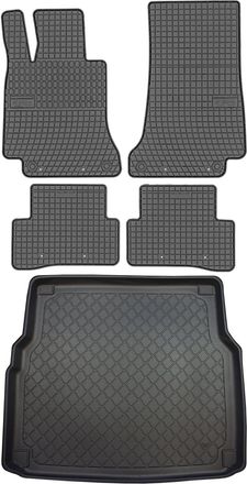 OEM Juego De Alfombrillas De Goma Para Coche Y Alfombrilla Para Maletero Para Mercedes Clase C W205 Estate (de Marzo De 2014 A 2021)