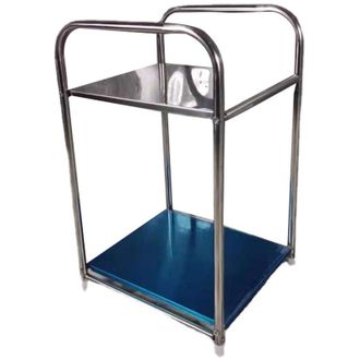 OEM Estanter&iacute;a De Almacenamiento De Acero Inoxidable, Soporte Robusto, Estante Lateral, Mesa Auxiliar Para Ba&ntilde;o, Dormitorio, Dos Niveles (dos Tablas) -cre