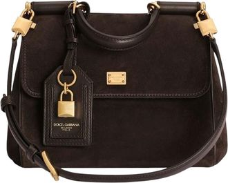 Dolce & Gabbana Dark Brown Sicily Small Satchel