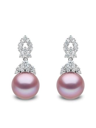 Yoko London 18K white gold Duchess pearl and diamond earrings - Silver