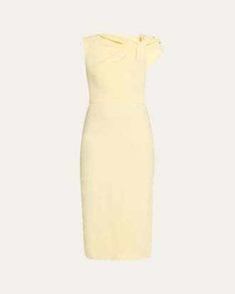 Givenchy Draped Sleeveless Midi Dress